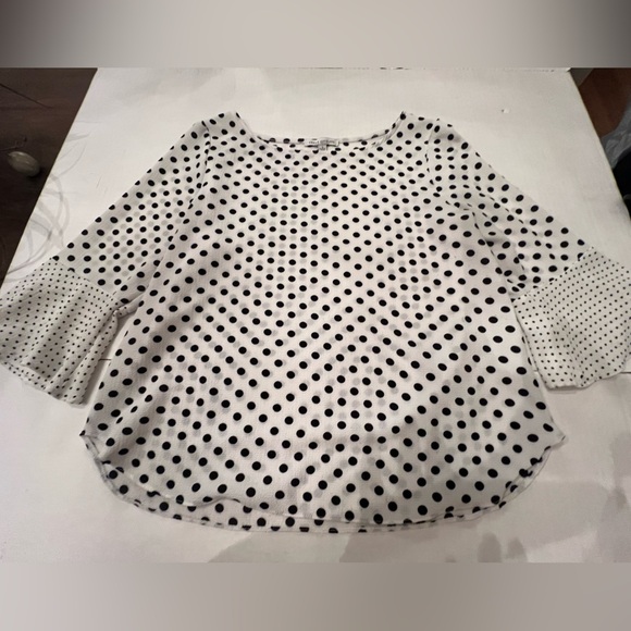 GREEN ENVELOPE WOMEN’S BLOUSE WITH RUFFLE 3/4 LENGTH SLEEVE DRESSY TOP. LARGE - Picture 6 of 6